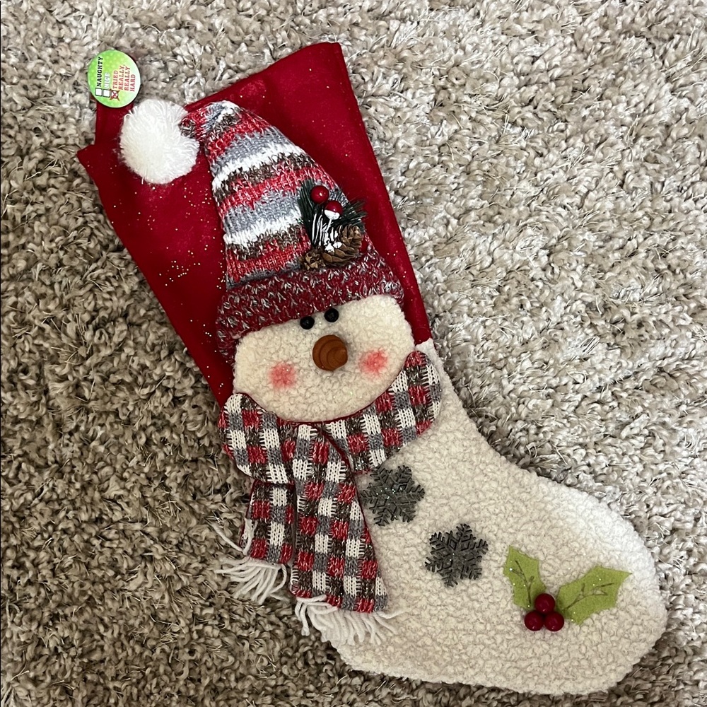 Festive Snowman Christmas Stocking